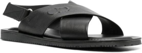 Casadei Flat Sandals Black Heren