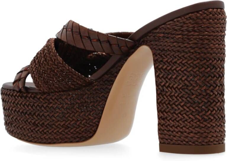 Casadei Formentera platform slides Brown Dames