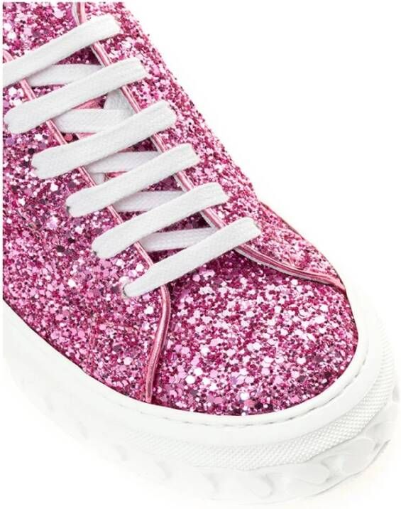 Casadei Fuchsia Elegance Leder Sneakers Pink Dames