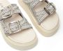 Casadei Geborduurde Sleehak Slippers Gray Dames - Thumbnail 5