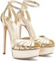 Casadei Gelamineerde Leren Plateau Sandalen Yellow Dames - Thumbnail 2