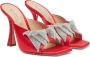 Casadei Vlinder muiltje met metalen mesh strik Red Dames - Thumbnail 2