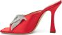 Casadei Vlinder muiltje met metalen mesh strik Red Dames - Thumbnail 3