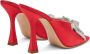 Casadei Vlinder muiltje met metalen mesh strik Red Dames - Thumbnail 4