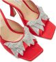 Casadei Vlinder muiltje met metalen mesh strik Red Dames - Thumbnail 5