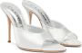 Casadei Glanzende Metallic Zilveren Muiltje Gray Dames - Thumbnail 2