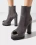 Casadei Grijze Suède Plateau Enkellaarzen Gray Dames - Thumbnail 2