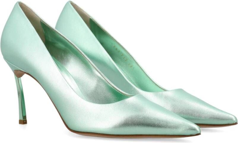 Casadei Groen Licht Gesloten Teen Hakken Ss24 Green Dames