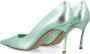 Casadei Groen Licht Gesloten Teen Hakken Ss24 Green Dames - Thumbnail 4