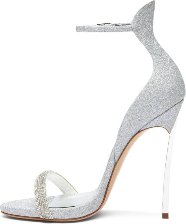 Casadei Jasmine Blade Cape High Heel Sandals Gray Dames