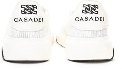 Casadei Klassieke Leren Sneaker White Dames