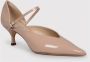 Casadei Lakleren Kitten Heel Pumps Beige Dames - Thumbnail 2