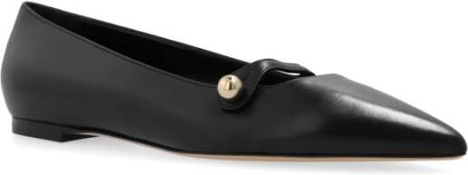 Casadei Leren balletflats Black Dames