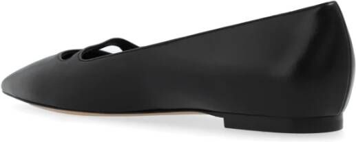 Casadei Leren balletflats Black Dames