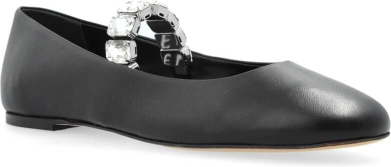 Casadei Leren balletflats Black Dames