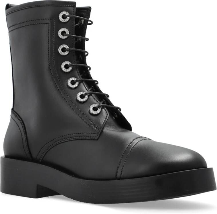 Casadei Leren enkellaarzen Black Dames