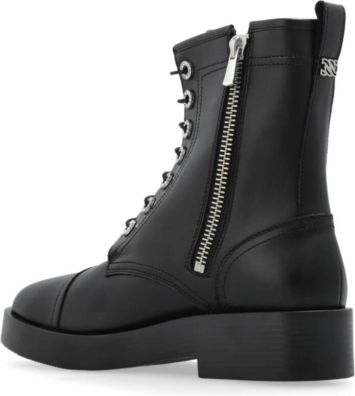 Casadei Leren enkellaarzen Black Dames