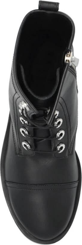 Casadei Leren enkellaarzen Black Dames