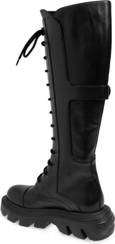 Casadei Leren laarzen Black Dames