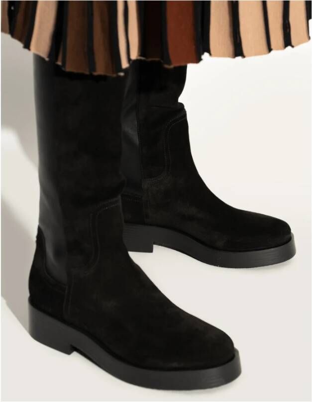 Casadei Leren laarzen Black Dames