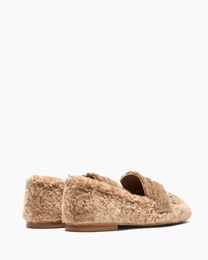 Casadei Loafers met imitatiebont Beige Dames