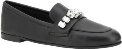 Casadei Loafers met sprankelende versieringen en blokhak Black Dames