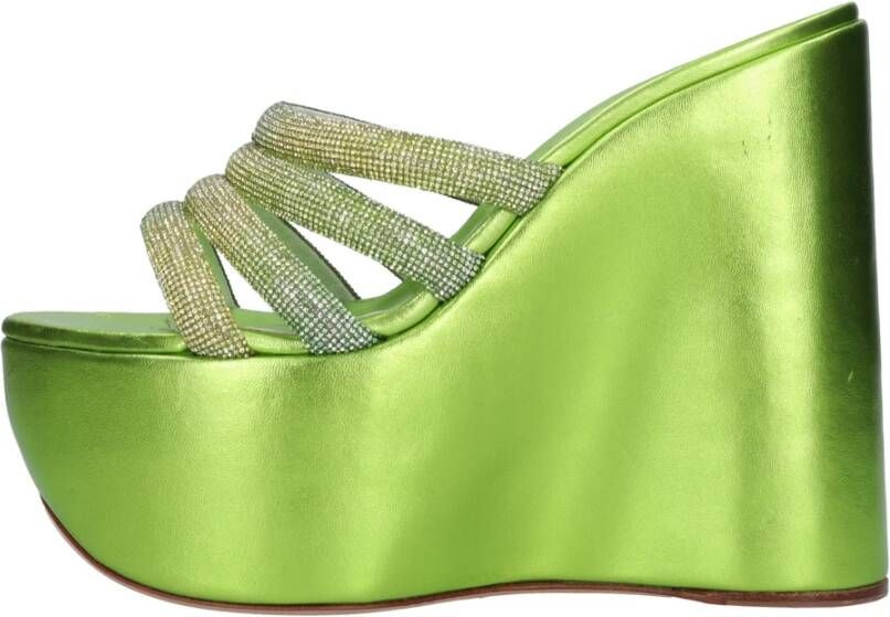 Casadei Met hak groen Green Dames