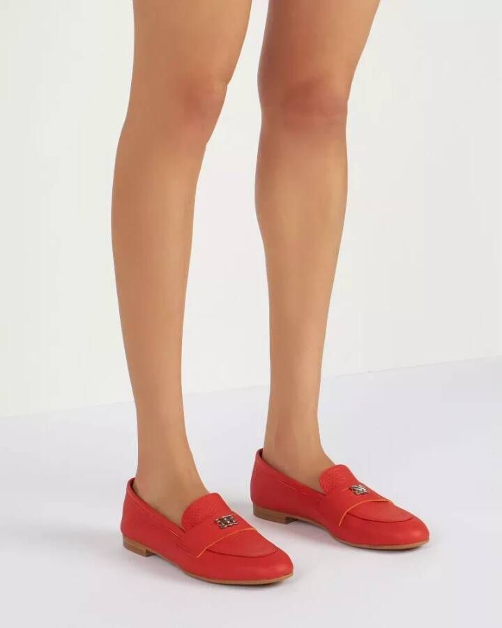 Casadei Oranje Loafers Orange Dames