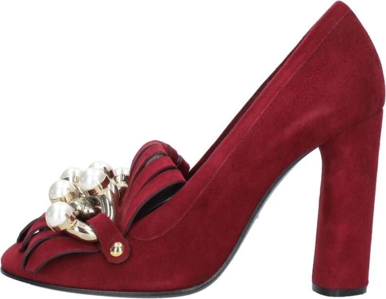 Casadei Platte schoenen Bordeaux Red Dames