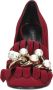 Casadei Platte schoenen Bordeaux Red Dames - Thumbnail 4