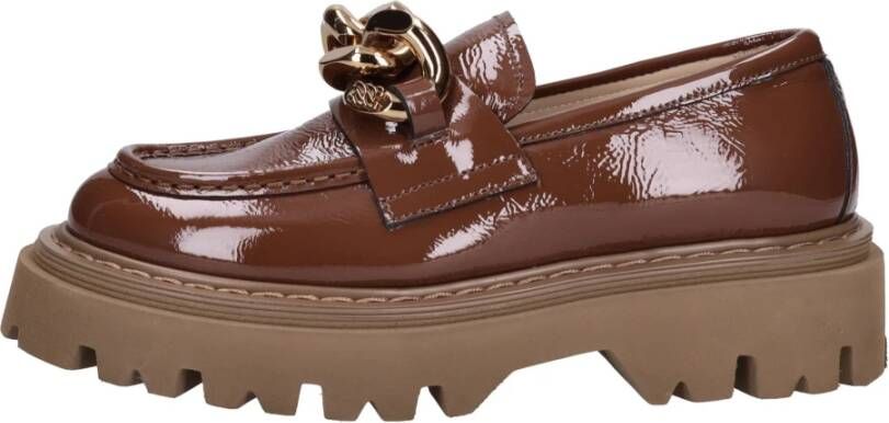 Casadei Platte schoenen Bruin Brown Dames