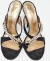 Casadei Pre-owned Canvas sandals Black Dames - Thumbnail 3