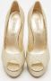 Casadei Pre-owned Fabric heels Yellow Dames - Thumbnail 2