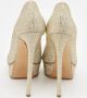 Casadei Pre-owned Fabric heels Yellow Dames - Thumbnail 4