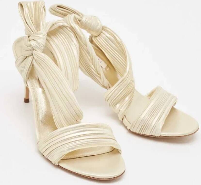 Casadei Pre-owned Fabric sandals Beige Dames