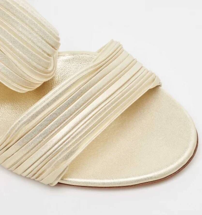 Casadei Pre-owned Fabric sandals Beige Dames