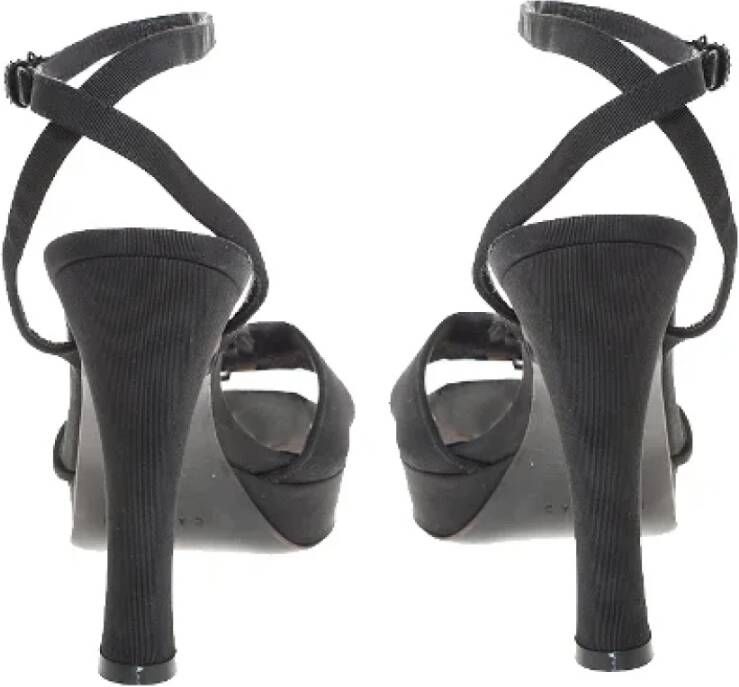 Casadei Pre-owned Fabric sandals Black Dames