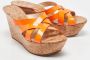 Casadei Pre-owned Fabric sandals Orange Dames - Thumbnail 2