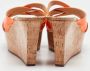 Casadei Pre-owned Fabric sandals Orange Dames - Thumbnail 3