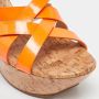 Casadei Pre-owned Fabric sandals Orange Dames - Thumbnail 5