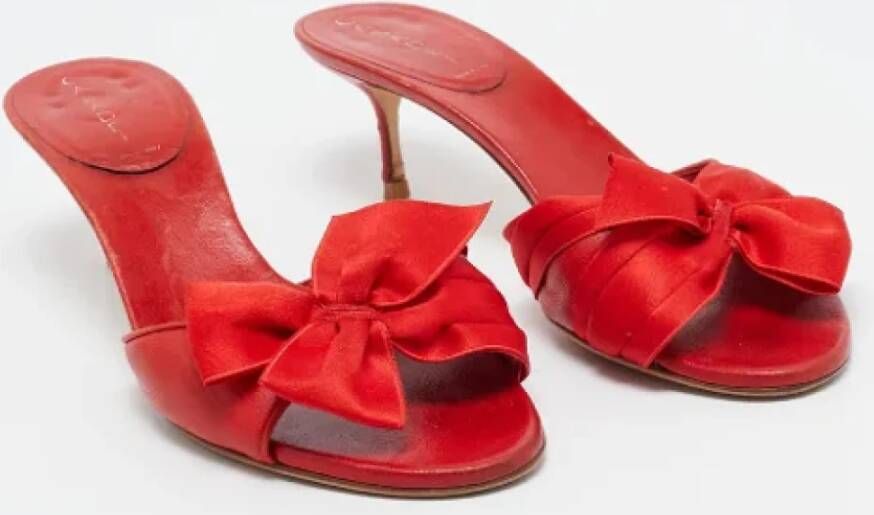 Casadei Pre-owned Fabric sandals Red Dames