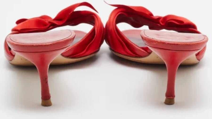 Casadei Pre-owned Fabric sandals Red Dames