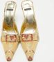 Casadei Pre-owned Fabric sandals Yellow Dames - Thumbnail 2