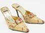 Casadei Pre-owned Fabric sandals Yellow Dames - Thumbnail 3