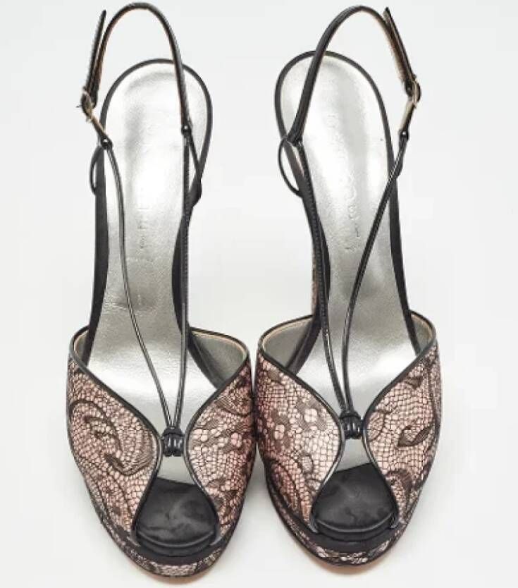 Casadei Pre-owned Lace sandals Pink Dames