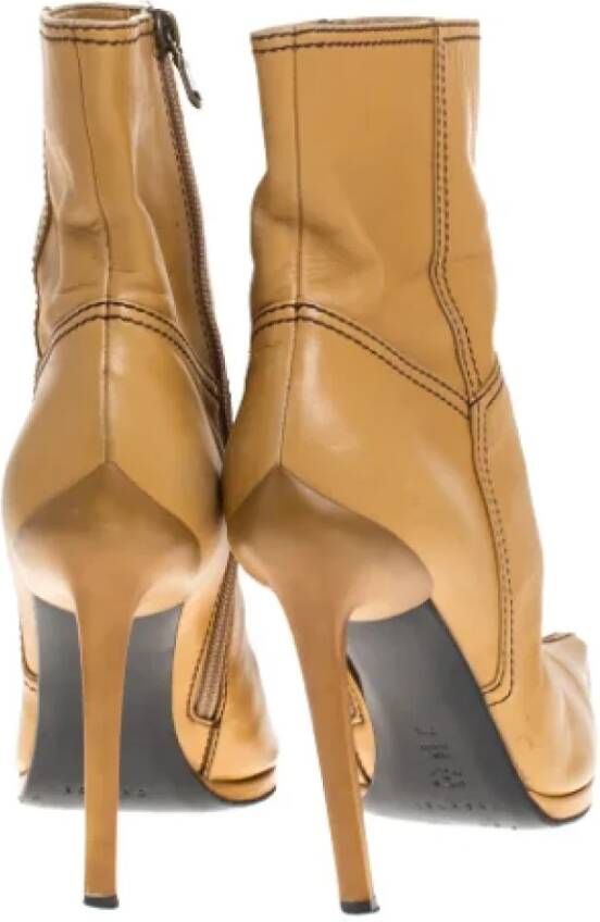 Casadei Pre-owned Leather boots Beige Dames