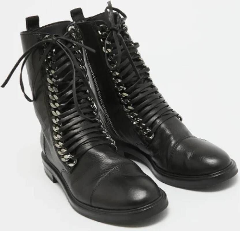 Casadei Pre-owned Leather boots Black Dames