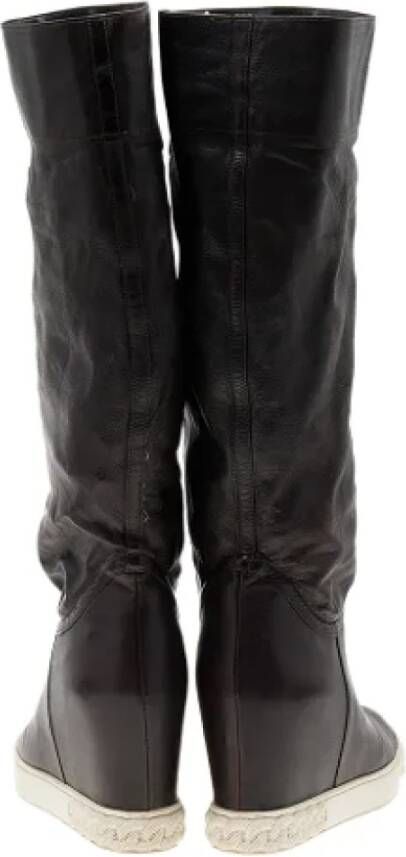 Casadei Pre-owned Leather boots Brown Dames