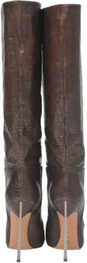 Casadei Pre-owned Leather boots Brown Dames