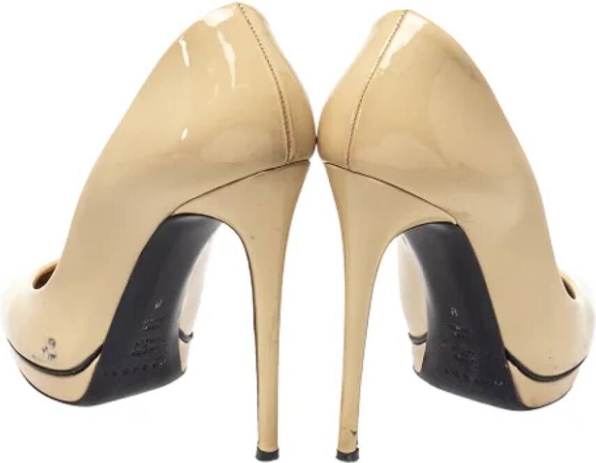 Casadei Pre-owned Leather heels Beige Dames